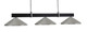 Toltec Lighting - 1253-MBGP-424-GP - Three Light Bar - Wellington - Matte Black & Graphite