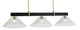 Toltec Lighting - 1253-MBNAB-2162 - Three Light Bar - Wellington - Matte Black & New Age Brass