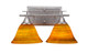 Toltec Lighting - 132-AS-454 - Two Light Bath Bar - Uptowne - Aged Silver