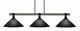 Toltec Lighting - 1863-MBDW-4019 - Three Light Billiard/Island - Tacoma - Matte Black & Painted Distressed