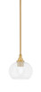 Toltec Lighting - 23-NAB-202 - One Light Mini Pendant - Stem - New Age Brass