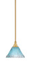 Toltec Lighting - 23-NAB-458 - One Light Mini Pendant - Stem - New Age Brass