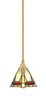 Toltec Lighting - 23-NAB-9345 - One Light Mini Pendant - Stem - New Age Brass