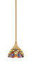 Toltec Lighting - 23-NAB-9445 - One Light Mini Pendant - Stem - New Age Brass