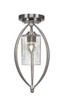 Toltec Lighting - 2417-BN-300 - One Light Semi-Flush Mount - Marquise - Brushed Nickel