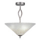 Toltec Lighting - 242-AS-714 - Three Light Semi-Flush Mount - Revo - Aged Silver