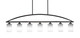 Toltec Lighting - 2437-DG-310 - Seven Light Billiard/Island - Marquise - Dark Granite