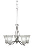 Toltec Lighting - 245-AS-721 - Five Light Chandelier - Revo - Aged Silver
