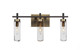 Toltec Lighting - 2513-ESBR-600 - Three Light Bath Bar - Salinda - Espresso & Brass