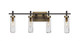 Toltec Lighting - 2514-ESBR-600 - Four Light Bath Bar - Salinda - Espresso & Brass