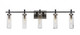 Toltec Lighting - 2515-MBBN-600 - Five Light Bath Bar - Salinda - Matte Black & Brushed Nickel