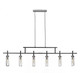 Toltec Lighting - 2536-MBBN-600 - Six Light Bar - Salinda - Matte Black & Brushed Nickel