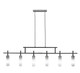 Toltec Lighting - 2536-MBBN-601 - Six Light Bar - Salinda - Matte Black & Brushed Nickel