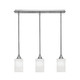 Toltec Lighting - 25-BN-3001 - Three Light Linear Pendalier - Stem - Brushed Nickel