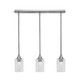 Toltec Lighting - 25-BN-3002 - Three Light Linear Pendalier - Stem - Brushed Nickel