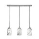 Toltec Lighting - 25-BN-3009 - Three Light Linear Pendalier - Stem - Brushed Nickel