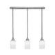 Toltec Lighting - 25-BN-310 - Three Light Linear Pendalier - Stem - Brushed Nickel