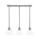 Toltec Lighting - 25-BN-4760 - Three Light Linear Pendalier - Stem - Brushed Nickel