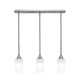 Toltec Lighting - 25-BN-541 - Three Light Linear Pendalier - Stem - Brushed Nickel
