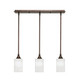 Toltec Lighting - 25-BRZ-3001 - Three Light Linear Pendalier - Stem - Bronze