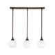 Toltec Lighting - 25-BRZ-4101 - Three Light Linear Pendalier - Stem - Bronze