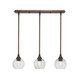 Toltec Lighting - 25-BRZ-4102 - Three Light Linear Pendalier - Stem - Bronze