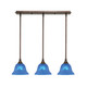 Toltec Lighting - 25-BRZ-4155 - Three Light Linear Pendalier - Any - Bronze