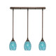 Toltec Lighting - 25-BRZ-5055 - Three Light Linear Pendalier - Any - Bronze