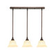 Toltec Lighting - 25-BRZ-508 - Three Light Linear Pendalier - Any - Bronze