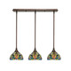 Toltec Lighting - 25-BRZ-9905 - Three Light Linear Pendalier - Any - Bronze