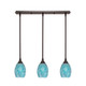 Toltec Lighting - 25-DG-5055 - Three Light Linear Pendalier - Any - Dark Granite