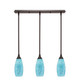 Toltec Lighting - 25-DG-5065 - Three Light Linear Pendalier - Any - Dark Granite