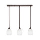 Toltec Lighting - 25-DG-615 - Three Light Linear Pendalier - Any - Dark Granite