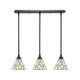 Toltec Lighting - 25-DG-9115 - Three Light Linear Pendalier - Any - Dark Granite
