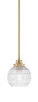 Toltec Lighting - 2601-NAB-5110 - One Light Mini Pendant - Odyssey - New Age Brass