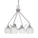 Toltec Lighting - 2604-BN-5110 - Four Light Chandelier - Odyssey - Brushed Nickel