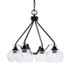 Toltec Lighting - 2604-MB-202 - Four Light Chandelier - Odyssey - Matte Black