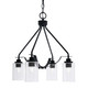 Toltec Lighting - 2604-MB-300 - Four Light Chandelier - Odyssey - Matte Black