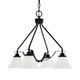 Toltec Lighting - 2604-MB-312 - Four Light Chandelier - Odyssey - Matte Black