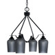 Toltec Lighting - 2604-MB-4252 - Four Light Chandelier - Odyssey - Matte Black