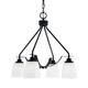 Toltec Lighting - 2604-MB-460 - Four Light Chandelier - Odyssey - Matte Black