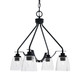 Toltec Lighting - 2604-MB-461 - Four Light Chandelier - Odyssey - Matte Black