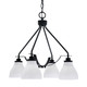 Toltec Lighting - 2604-MB-4761 - Four Light Chandelier - Odyssey - Matte Black