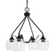 Toltec Lighting - 2604-MB-4810 - Four Light Chandelier - Odyssey - Matte Black