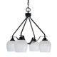 Toltec Lighting - 2604-MB-4811 - Four Light Chandelier - Odyssey - Matte Black