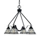 Toltec Lighting - 2604-MB-9105 - Four Light Chandelier - Odyssey - Matte Black