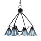 Toltec Lighting - 2604-MB-9325 - Four Light Chandelier - Odyssey - Matte Black