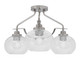 Toltec Lighting - 2607-BN-202 - Three Light Semi-Flush Mount - Odyssey - Brushed Nickel