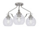 Toltec Lighting - 2607-BN-4100 - Three Light Semi-Flush Mount - Odyssey - Brushed Nickel