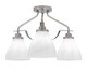 Toltec Lighting - 2607-BN-4761 - Three Light Semi-Flush Mount - Odyssey - Brushed Nickel